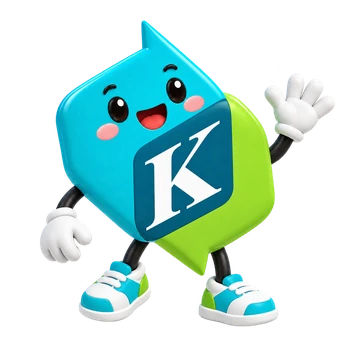 마스코트 K 가 손을 흔들며 인사하는 모습