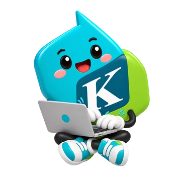 마스코트 K — 기사 쓰는 K