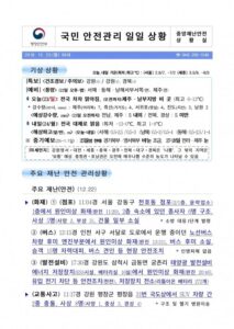 국민안전관리 일일상황 [2018년 12월 23일]
