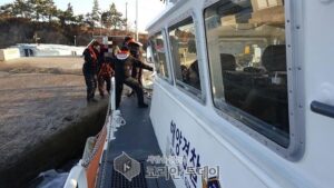 목포해경, 신안군 병풍도 80대 호흡곤란 응급환자 긴급이송