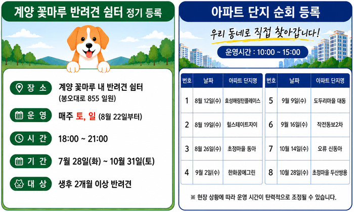 인천시, 찾아가는‘반려견 코무늬(비문) 무료 등록’ (사진 제공: 인천광역시)
