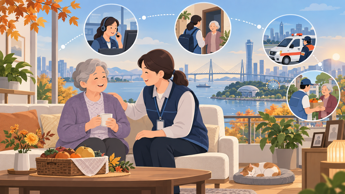 [코리안투데이] A living-support worker from the Customized Care Service for the Elderly checks on the well-being of a senior who lives alone. © 장형임 기자