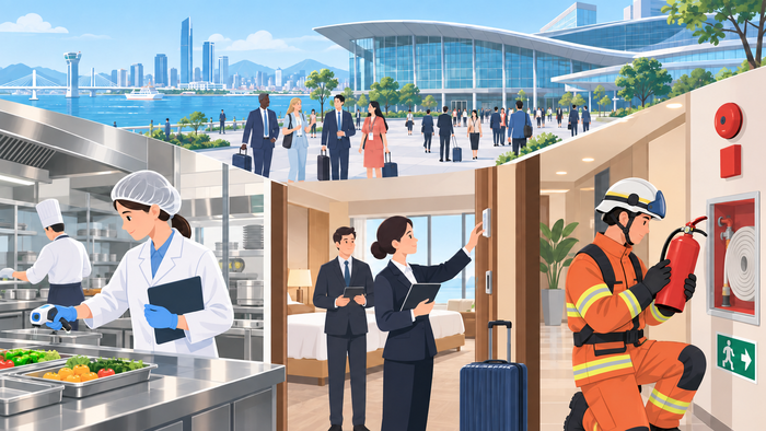 [코리안투데이] Vue d'ensemble du Songdo Convensia, où se tient la Convention mondiale des hommes d'affaires coréens © 장형임 기자