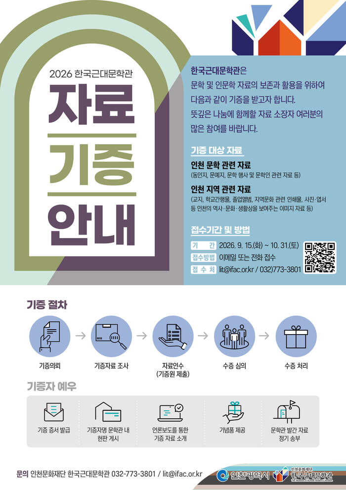 한국근대문학관, 시민과 함께 인천의 기록을 모은다 (사진 제공: 인천문화재단)