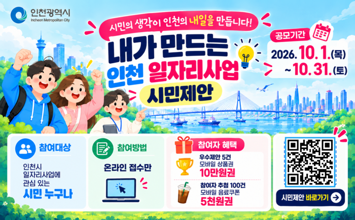 Incheon to Collect Citizen Ideas for "Naega Mandeuneun Incheon Iljariseop" Job Project